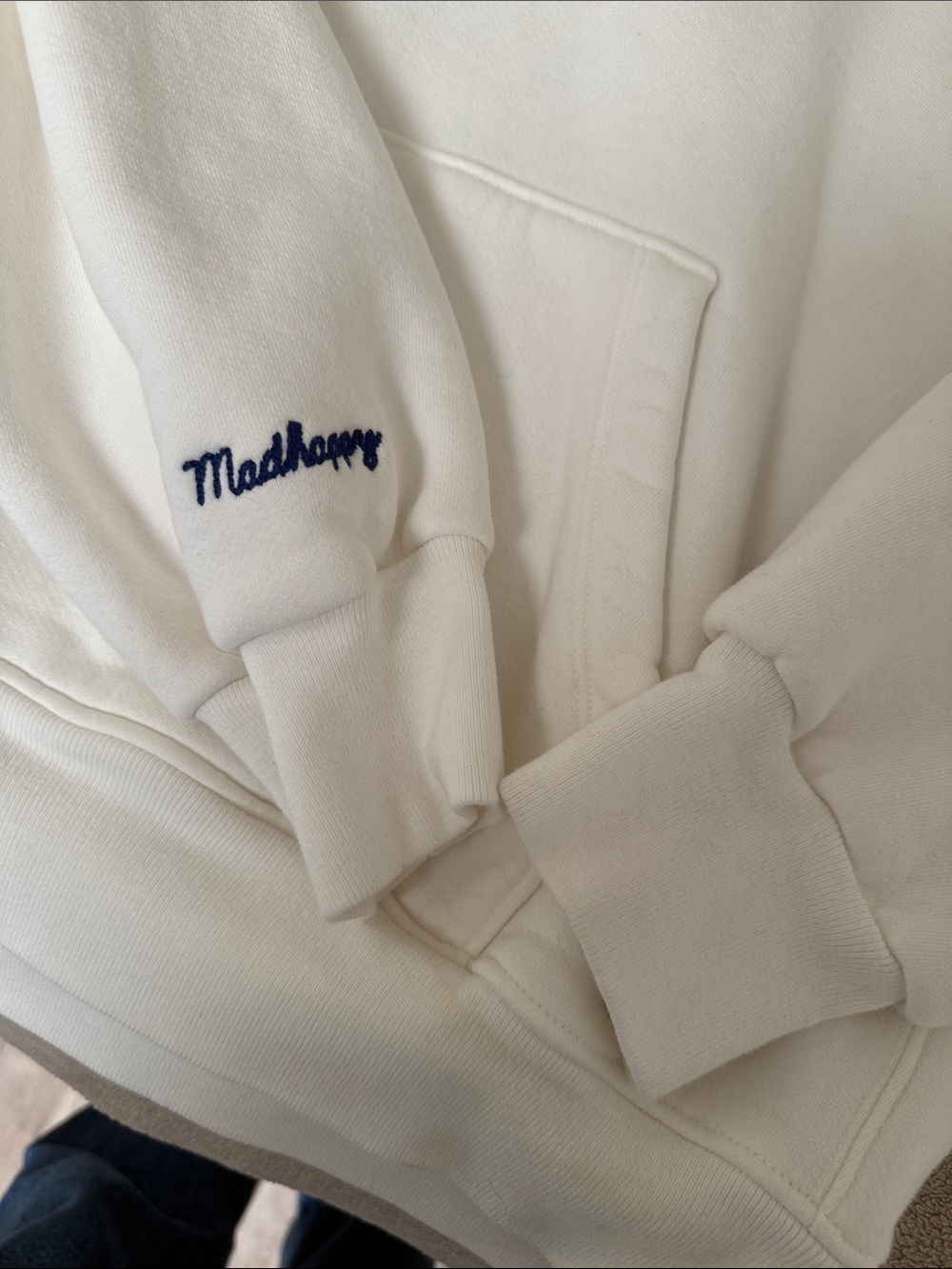 Madhappy White Hoodie Dodgers LA Logo and Red Hearts Small - Picture 5 of 6